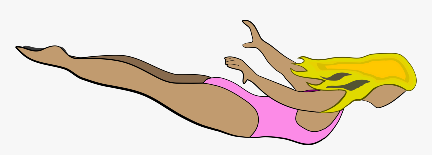 Holy Diver Clip Arts - Female Diving Cartoon Png, Transparent Png, Free Download