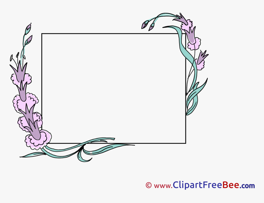 Beautiful Flowers Printable Frames Images, HD Png Download, Free Download