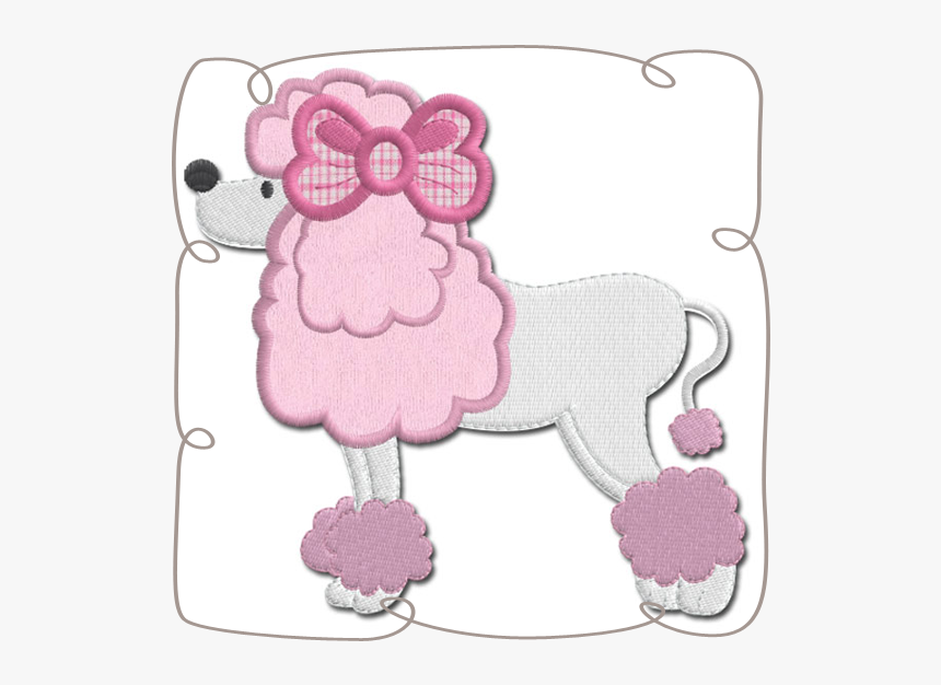 Paris Poodle Applique Machine Embroidery Design Pattern-instant - Cartoon, HD Png Download, Free Download