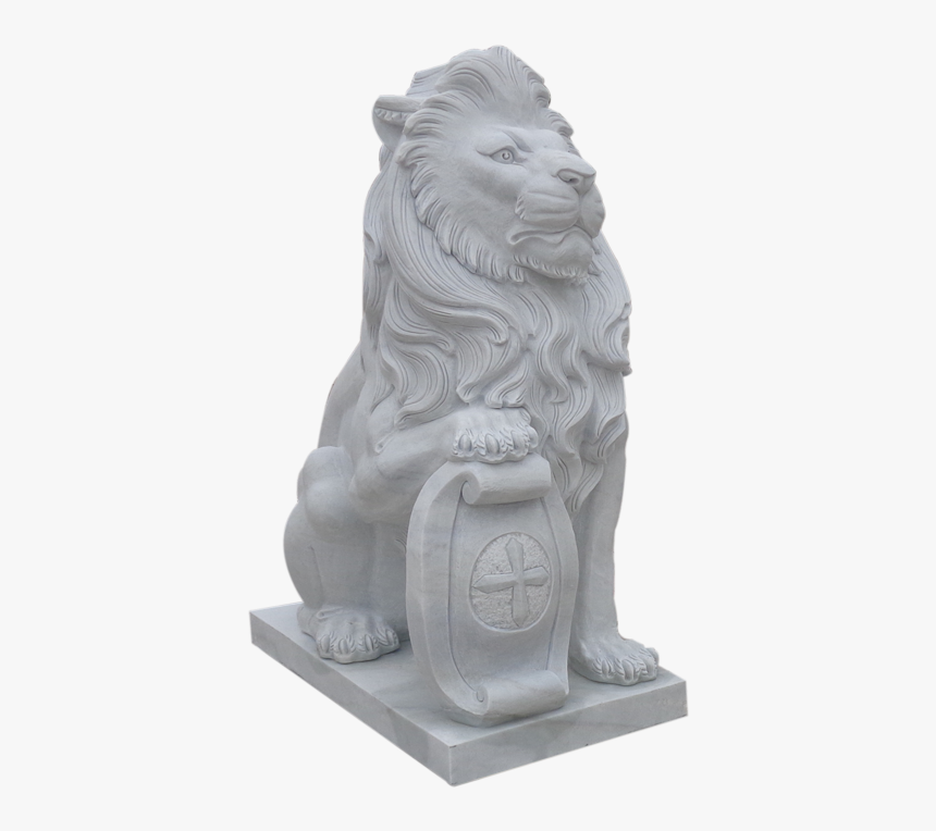 Marble Lion Sculpture Outdoor Animal Big White Stone - Statue, HD Png Download, Free Download