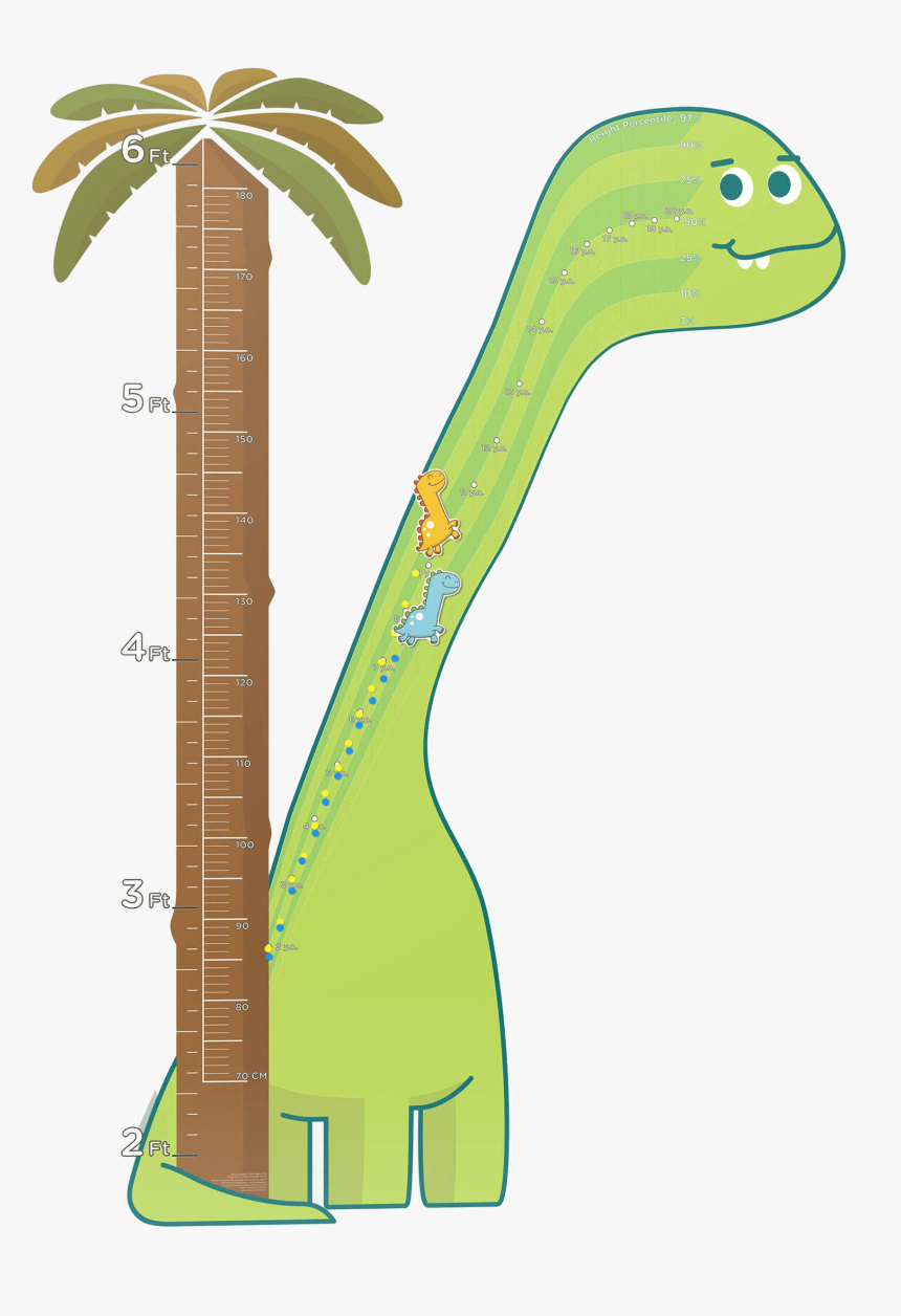 Watch Me Grow Dinosaur Growth Chart For Boys - Tree, HD Png Download, Free Download