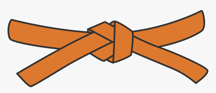 Orange Jiu Jitsu Belt, HD Png Download, Free Download