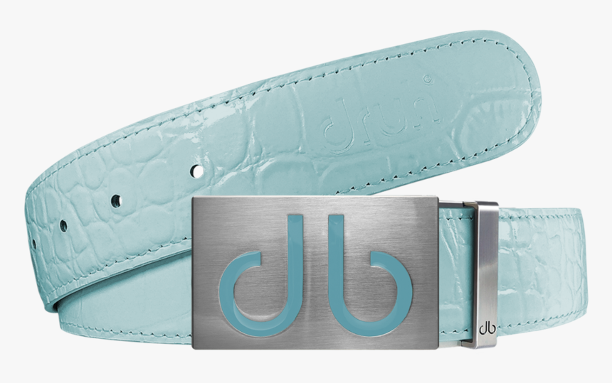 Aqua Crocodile Textured Leather Belt With Buckle - Belt, HD Png Download, Free Download