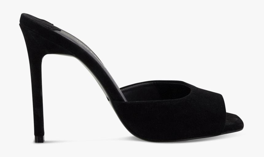 Stormy Black Kid Suede Heels - Basic Pump, HD Png Download, Free Download