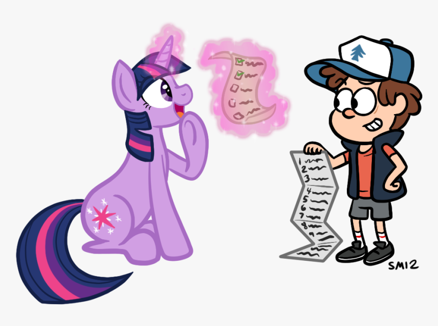 Serenamidori, Checklist, Crossover, Dipper Pines, Double - Gravity Falls Dipper And Twilight Sparkle, HD Png Download, Free Download