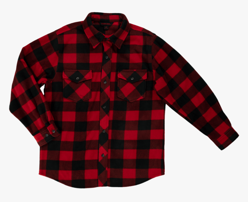 Tough Duck Buffalo Check Fleece Shirt Red Check Front - Tough Duck, HD Png Download, Free Download