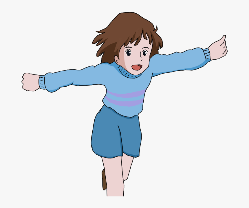 Frisk From Undertale, In Ghibli Style - Cartoon, HD Png Download, Free Download