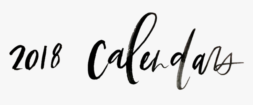 2018 Calendars Header - Calligraphy, HD Png Download, Free Download