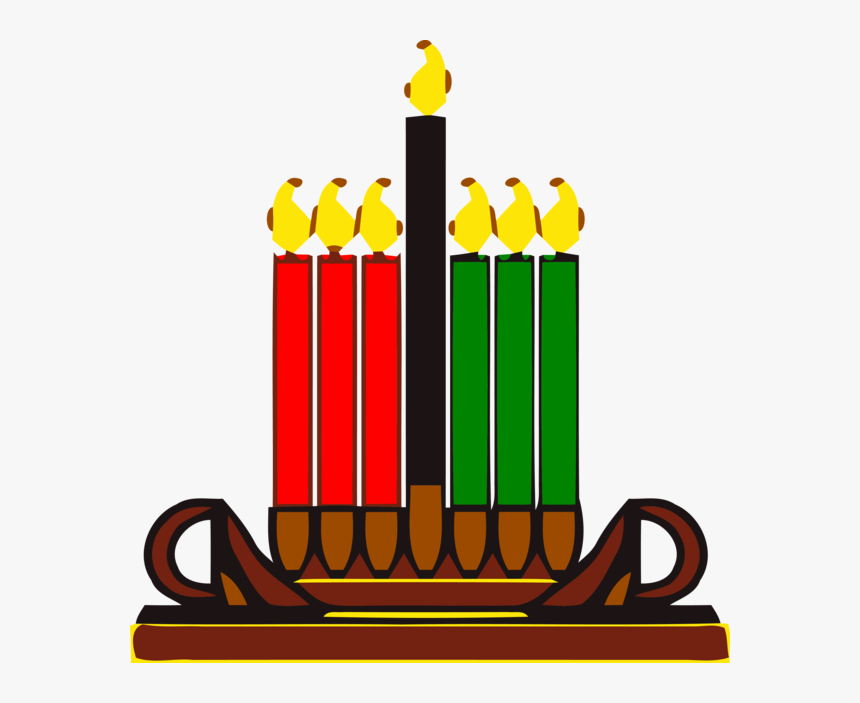 Transparent Kwanzaa Birthday Candle Candle Holder Event - Free Clip Art Kwanzaa, HD Png Download, Free Download