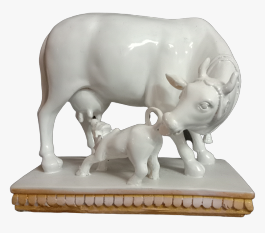 Surabhi Divine Kamdhenu Cow With Calf Source Of All - Figurine, HD Png Download, Free Download