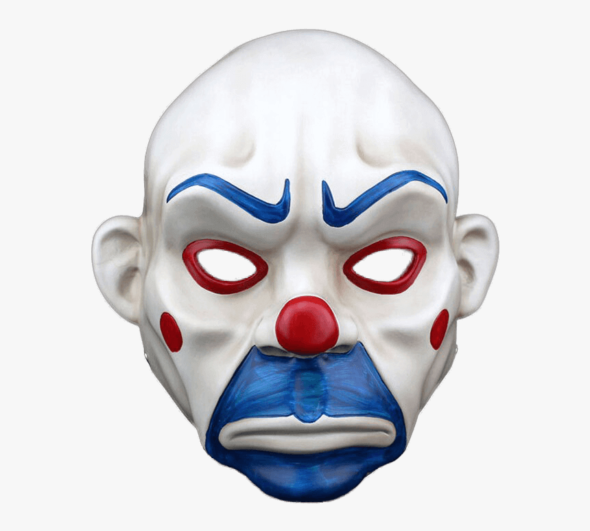 Face Of The Joker Mask Bank Robber - Mascara De Payaso Del Joker, HD Png Download, Free Download