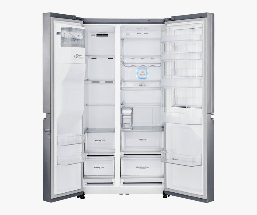 Side By Side Stainless Steel Lsxs26326s Lg Refrigerator, HD Png Download, Free Download