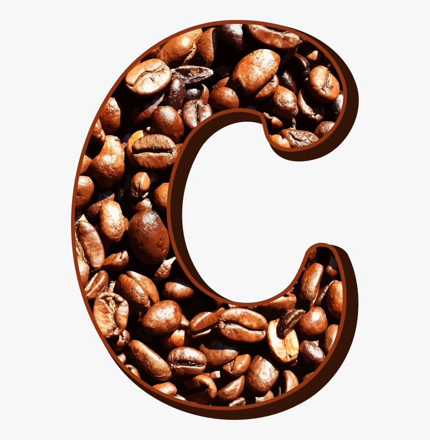 Coffee Beans Typography C - Coffee Beans Clipart Letters, HD Png Download, Free Download