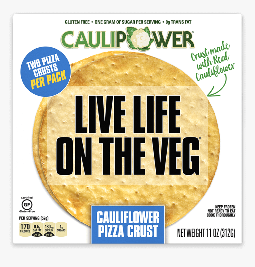 Box Of Caulipower Pre-prepared Frozen Cauliflower Pizza - Caulipower Cauliflower Pizza Crust, HD Png Download, Free Download