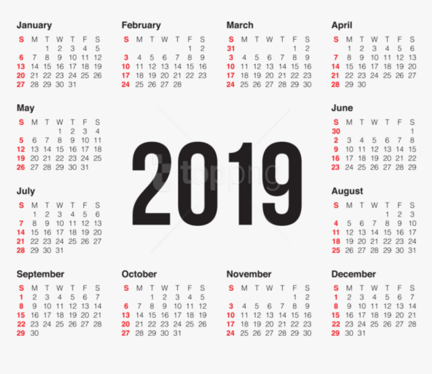 Free Png 2019 Transparent Calendar Png - 2011, Png Download, Free Download