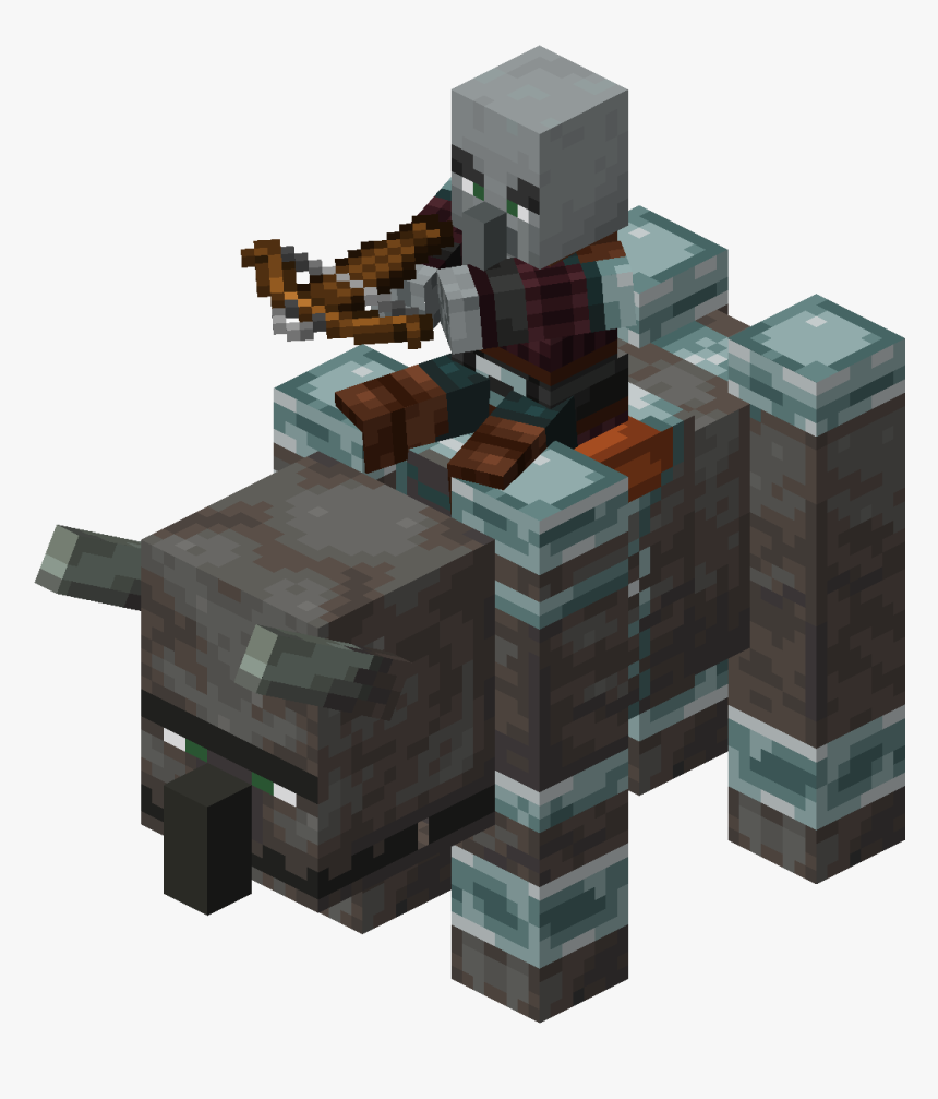 Minecraft Pillager Riding Ravager, HD Png Download, Free Download