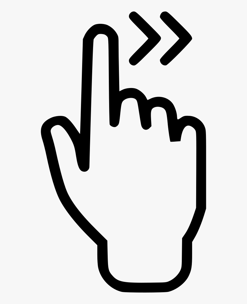 Swipe Touch Screen Right - Finger Point Icon Free, HD Png Download, Free Download