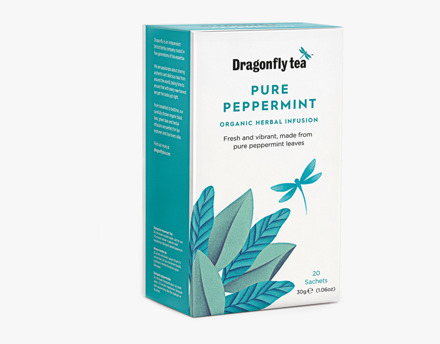 Dragonfly Tea Pure Peppermint Bags - Dragonfly Tea, HD Png Download, Free Download