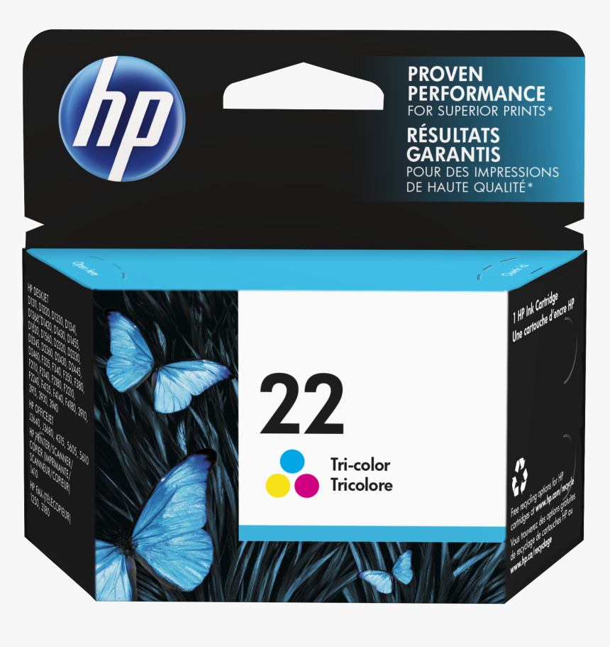 Hp 22 Tri-color Original Ink Cartridge - Hp Deskjet 2131 Cartridge, HD Png Download, Free Download