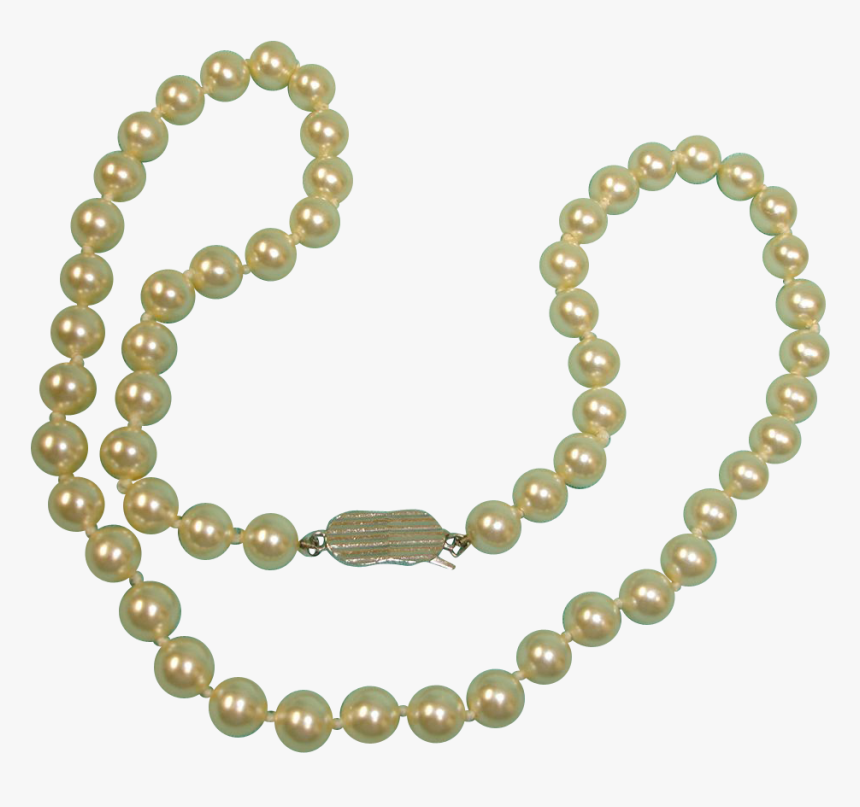 Vintage Faux Pearl Necklace Hand Knotted Graduating Size Beads NWT Filene's