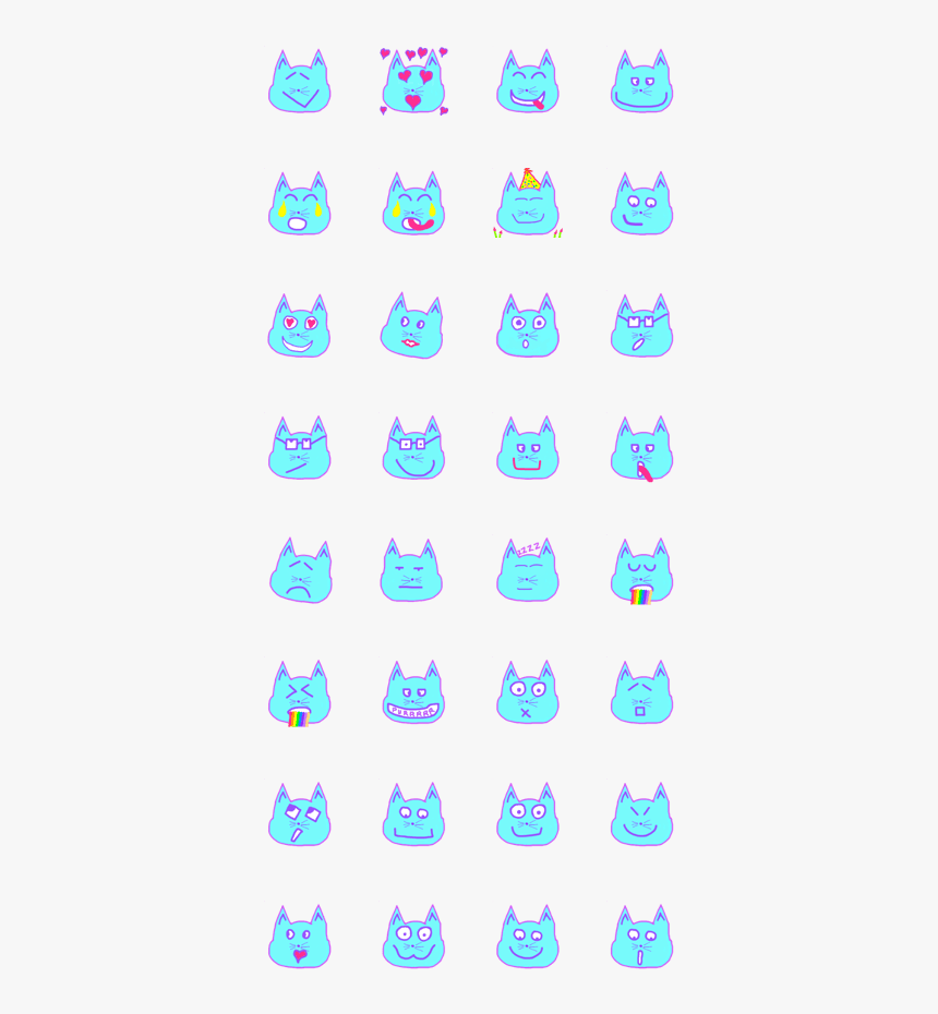 Cute Emoji Cat Stickers, HD Png Download, Free Download
