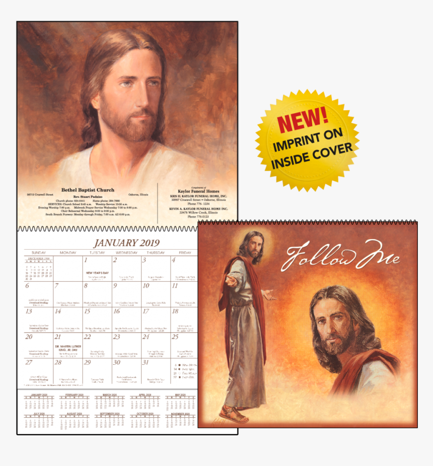 2019 Follow Me Calendar - Paper, HD Png Download, Free Download