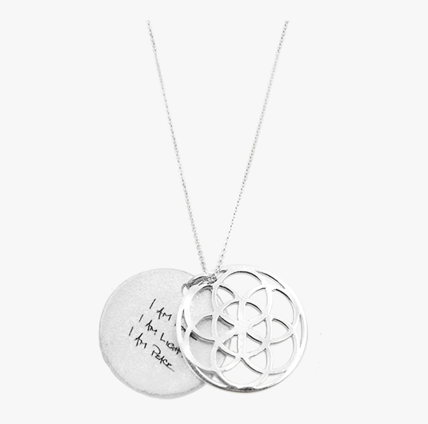 Seed Of Life Necklace Silver - Locket, HD Png Download, Free Download