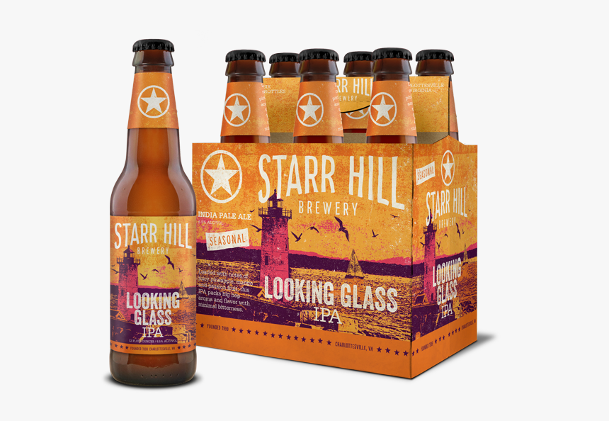 Lookingglass 6 Pack W Bottle Web - Beer, HD Png Download, Free Download