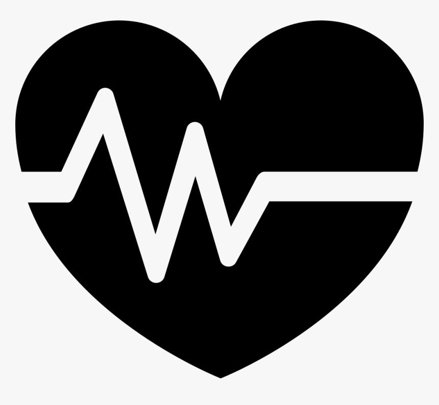 Si Glyph Heart Signal - Heart With Heartbeat Png, Transparent Png, Free Download