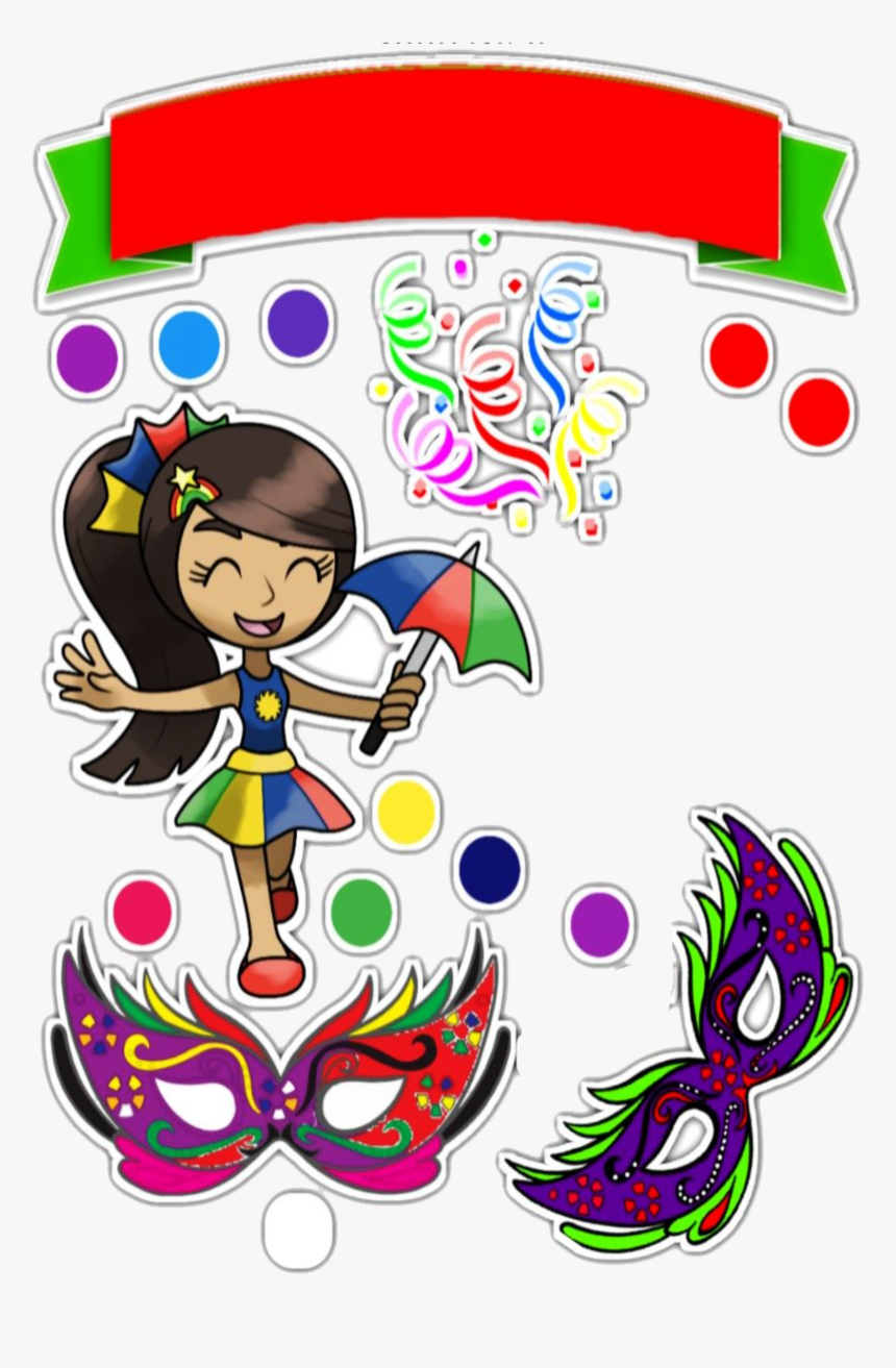 Topo De Bolo Tema Carnaval Png, Transparent Png, Free Download