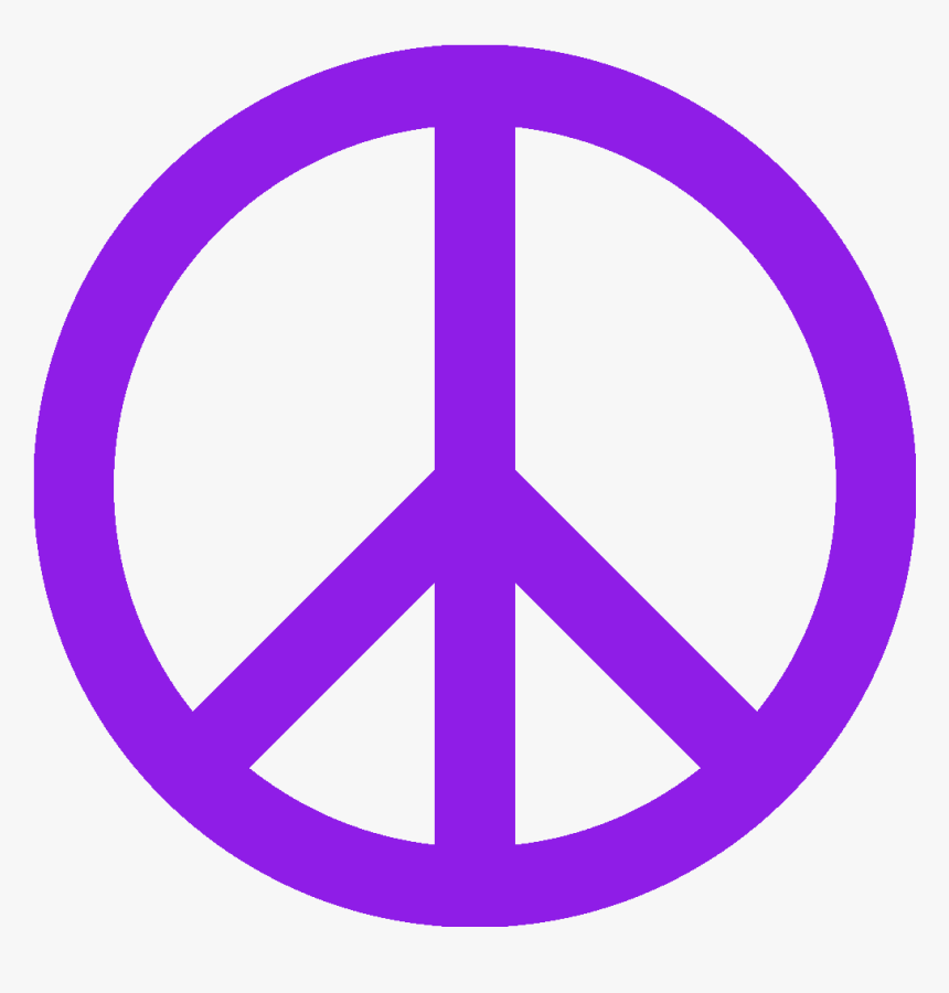 Purple Peace Sign Clipart, HD Png Download, Free Download
