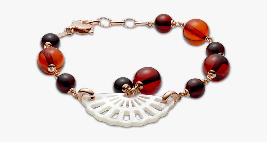 Breeze Bracelet In Cherry Amber And Mother Of Pearl - Bead, HD Png Download, Free Download