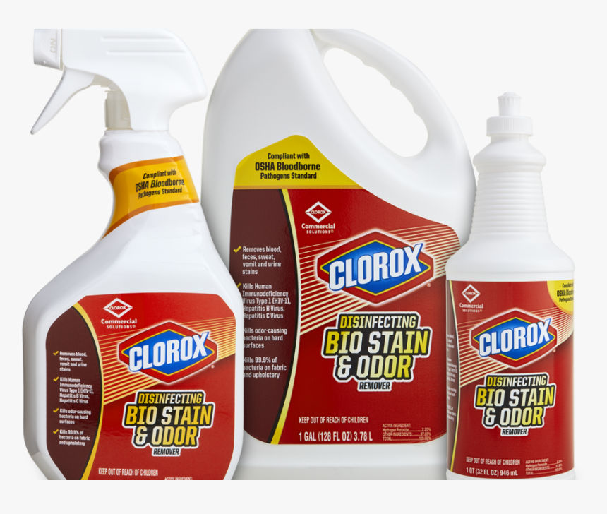 Clorox Professional Products Company Introduces New - Clorox Disinfecting Bio Stain & Odor Remover Spray, HD Png Download, Free Download