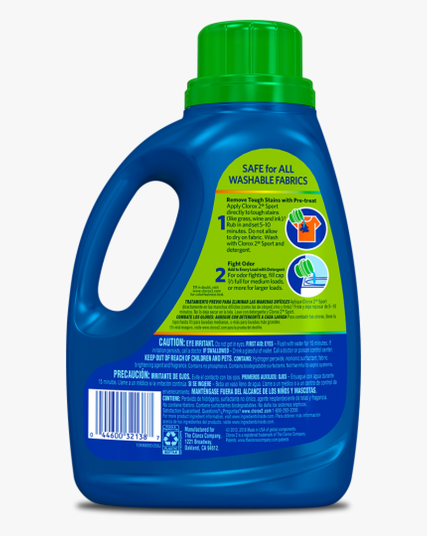 Give Odors And Stains A One Two Punch With Clorox 2® - Plastic, HD Png Download, Free Download