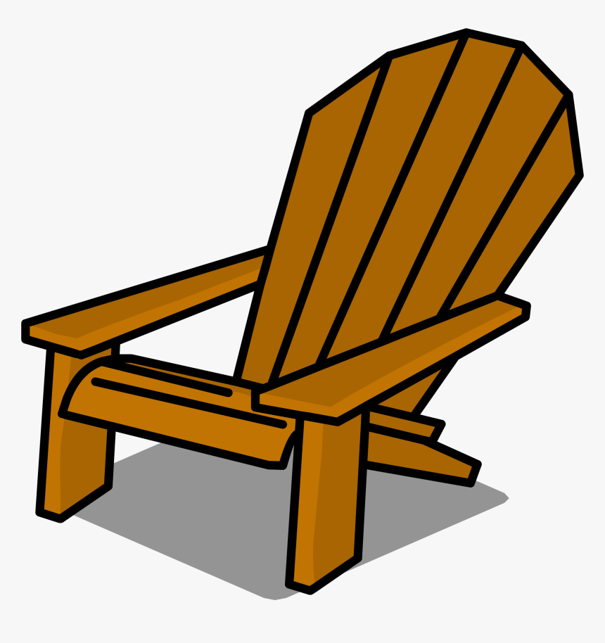 Deck Clipart Deck Chair - Wooden Beach Chair Clipart, HD Png Download, Free Download