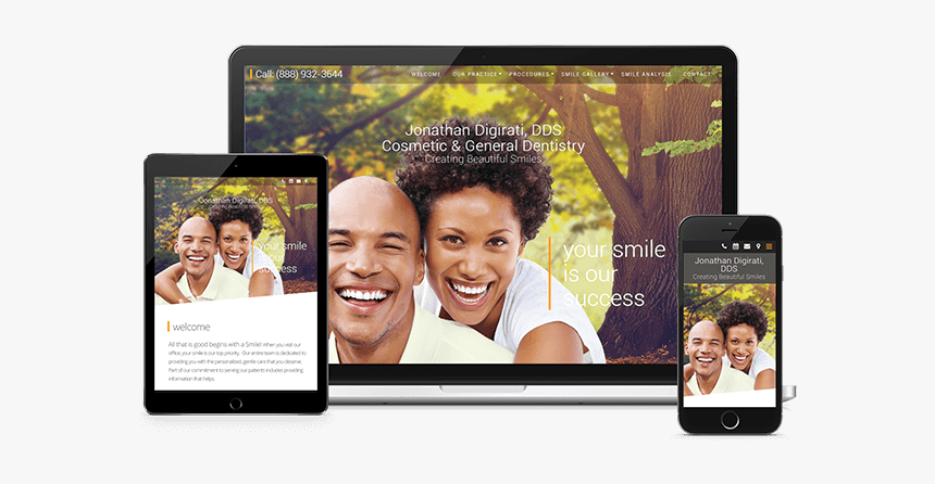 Custom Dental Web Design For Dental Practices - Smartphone, HD Png Download, Free Download