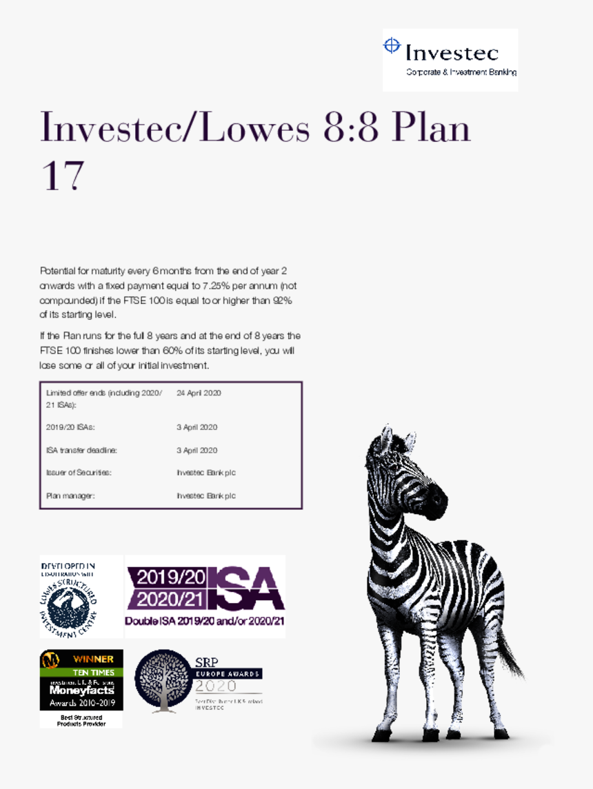Investec / Lowes - Zebra, HD Png Download, Free Download