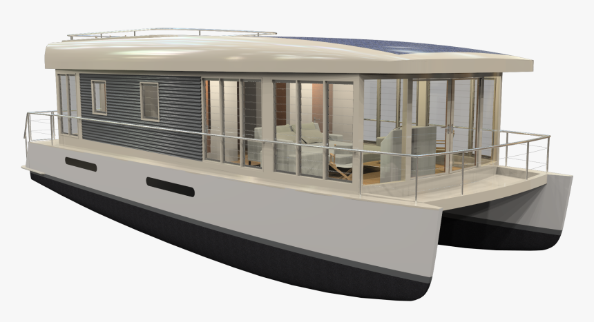 Three Awesome Variations Of The Mothership Houseboat - Houseboat Pontoon, HD Png Download, Free Download
