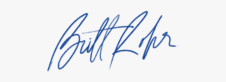 Britt Rohr Signature - Blue Png Format Signature, Transparent Png - kindpng