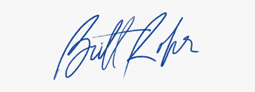 Britt Rohr Signature - Blue Png Format Signature, Transparent Png, Free Download