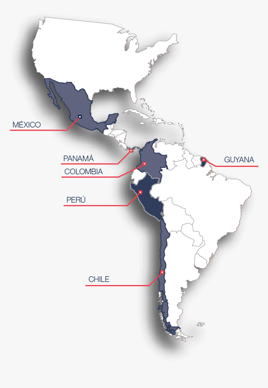 Our Projects Are Located Throughout The Latin America - Map, HD Png Download, Free Download