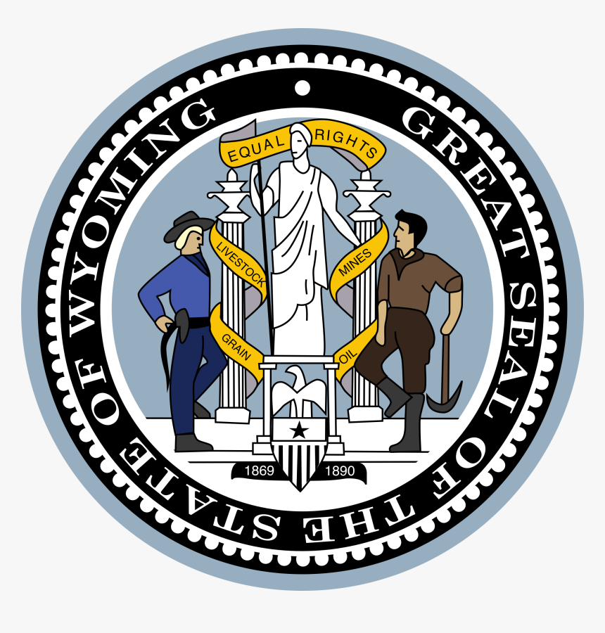 Wyoming State Seal Png - State Seal For Wyoming, Transparent Png, Free Download