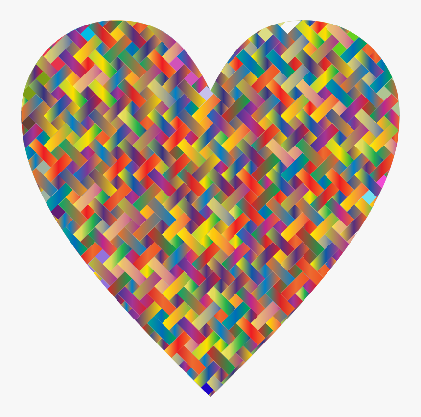 Colorful Heart Lattice Weave - Portable Network Graphics, HD Png Download, Free Download