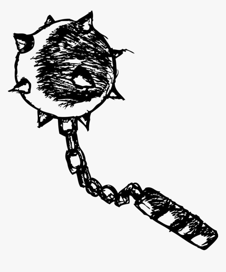 Weapon Drawing Mace - Mace Drawing Png, Transparent Png, Free Download
