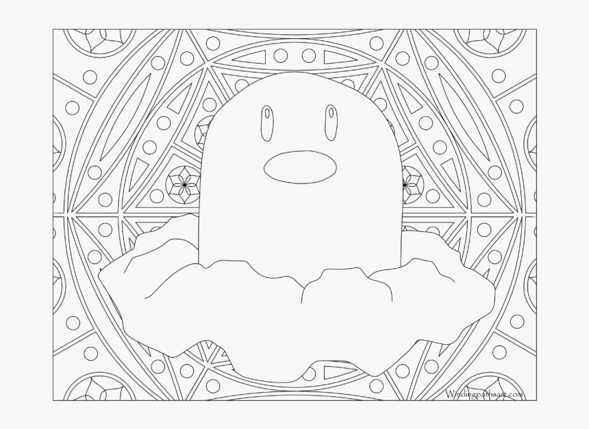 Adult Pokemon Coloring Page Diglett - Pokemon Coloring Pages Leafeon, HD Png Download, Free Download