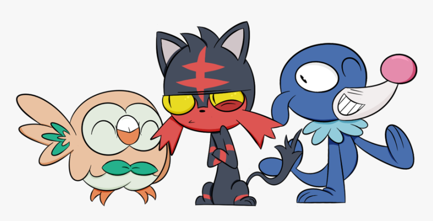 Pokemon Moon And Sun Starters By Mexican64 - Pokémon Sun And Moon, HD Png Download, Free Download