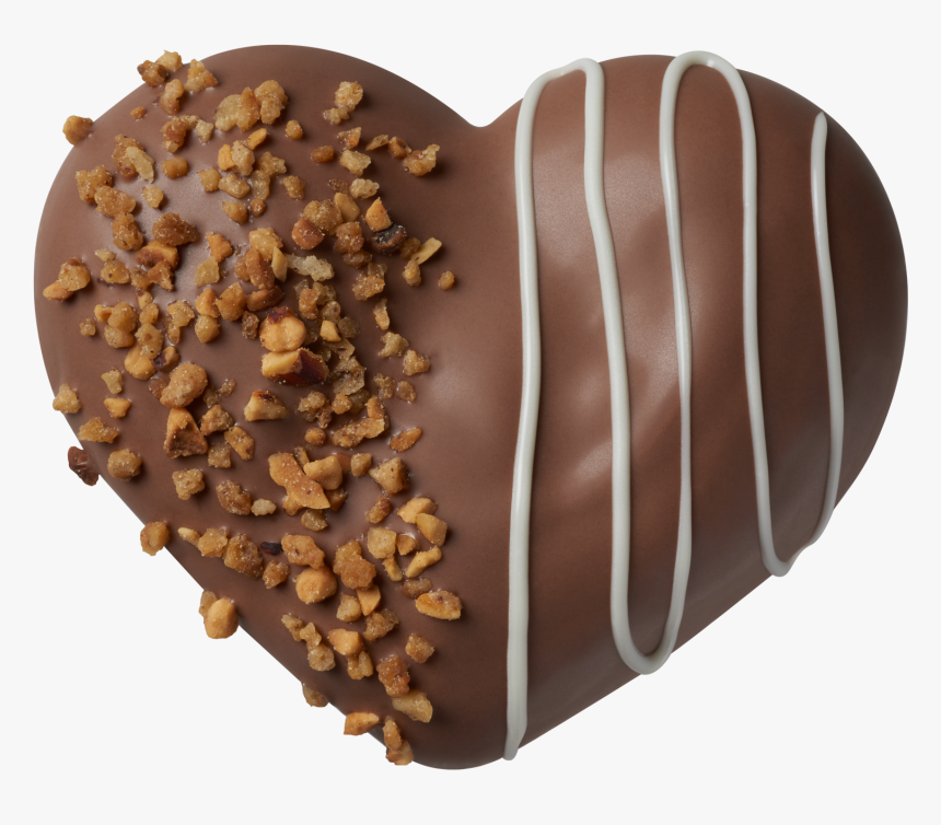 Nutty Chocolatta Heart Rrp - Krispy Kreme Nutty Heart Doughnut, HD Png Download, Free Download