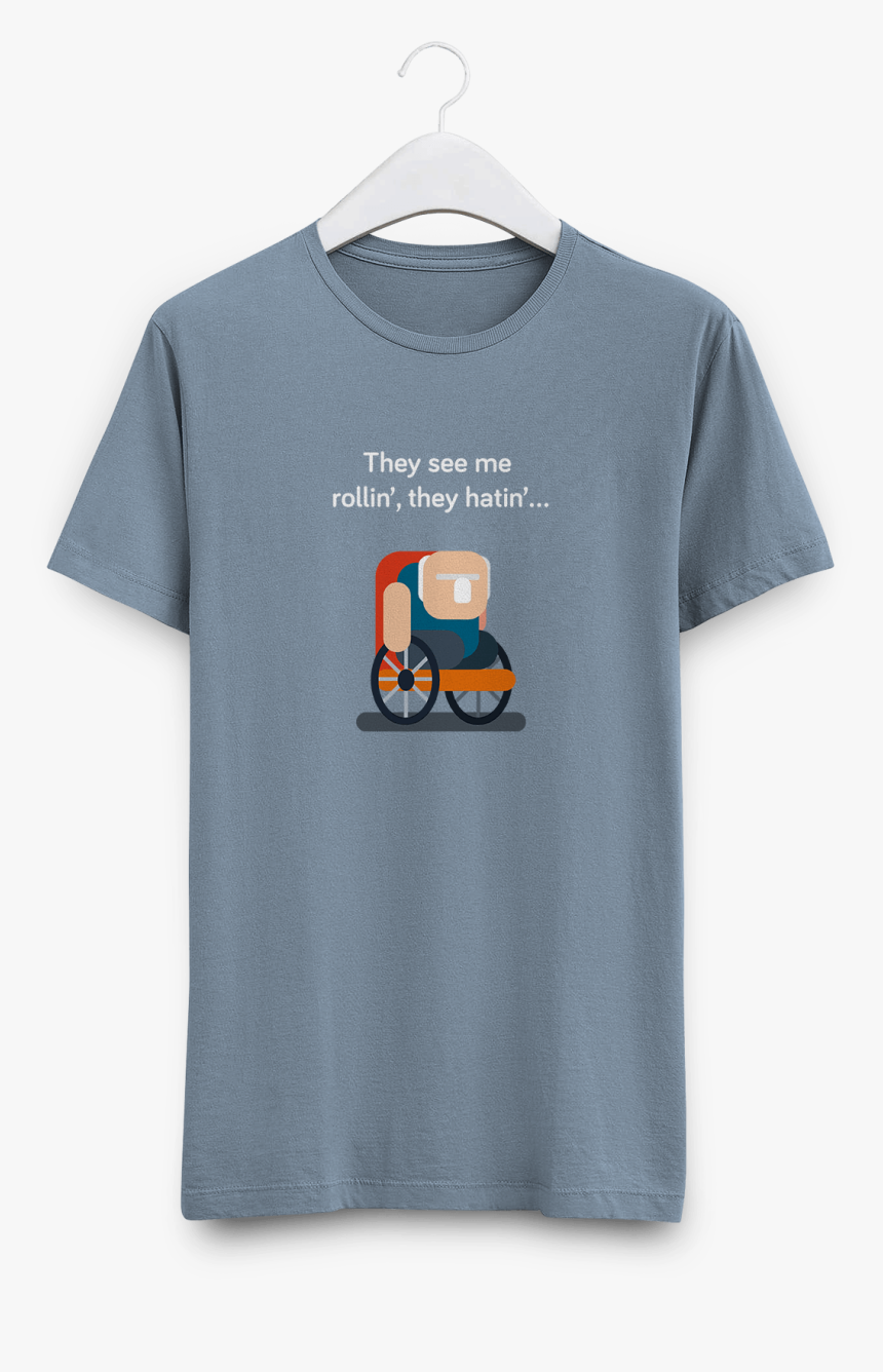 Grey Shirt With Derpy Grandpa Character In Wheelchair - Common Sense One Piece T Shirt, HD Png Download, Free Download