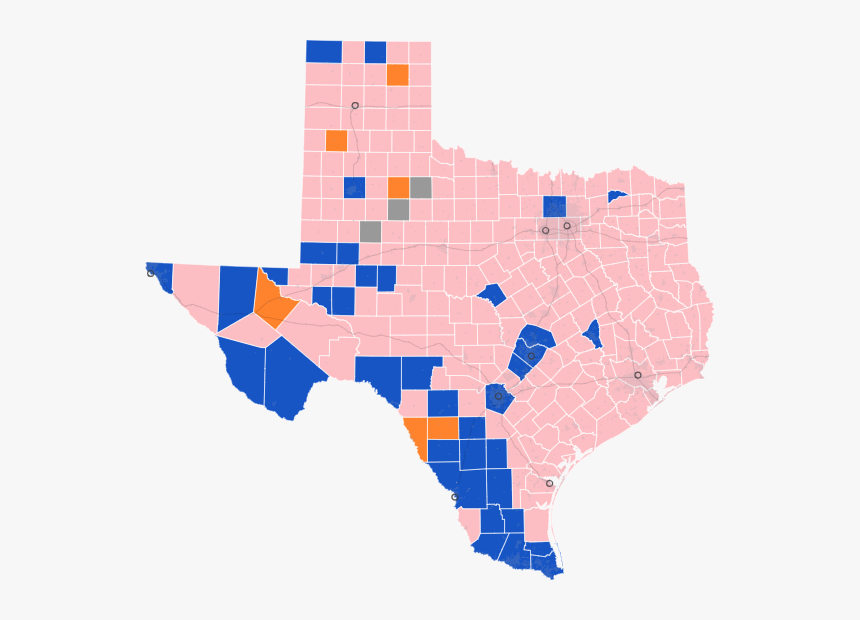 Texas Primary Results 2020 Map, HD Png Download, Free Download