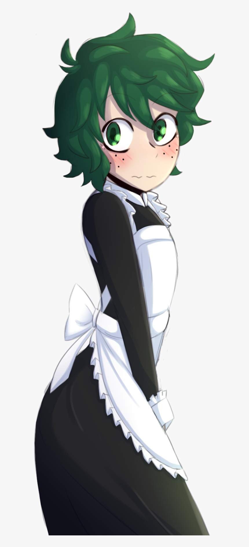 I Drew Izuku In A Maid Dress Why Am I Like This - Deku In A Dress, HD Png Download, Free Download